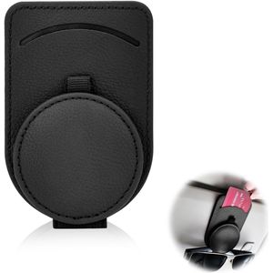 Zonnebrilhouder voor auto, universele brillenhouder voor auto met kaartenclip, auto, vizier, brilhouder, zwart, 1 stuk