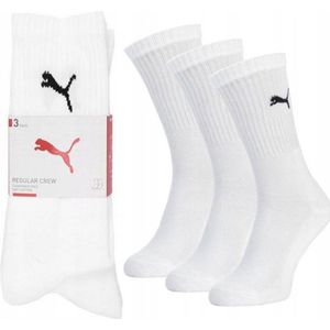 PUMA - Heren Sokken - Sportsokken - Wit - Maat 39-42 - (3 Paar) - Comfortabele Katoenen Sokken