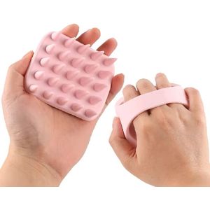 Siliconen Shampoo kam hoofdhuid scrub borstel curling kam shampoo hoofd met brede tanden borstelkop massageborstel hoofdhuid stimulator haargroei exfoliatie siliconen verzorgingsscrub