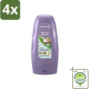 Andrélon - Mild & Zacht - Conditioner - 250 ml - Voordeelverpakking - 4 stuks - Haar conditioner - Milde conditioner