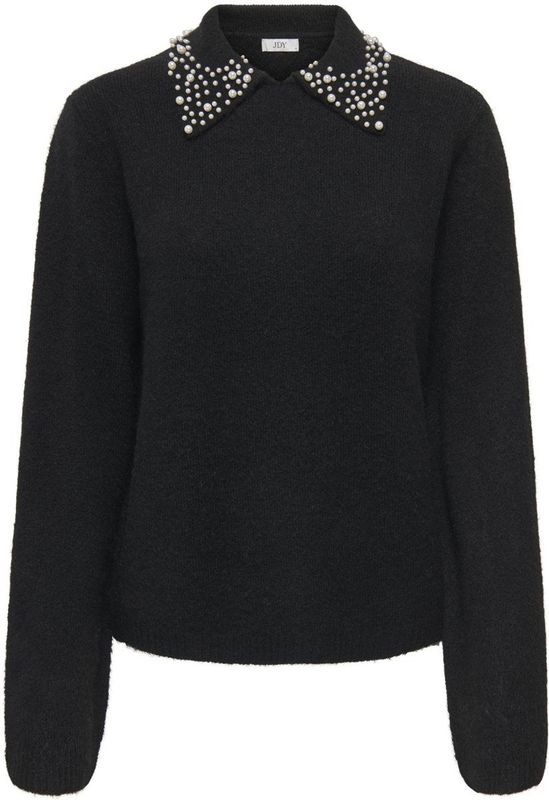 Jacqueline de Yong - Jdyaubray Life - Trui - Zwart/Wit - Met Parels