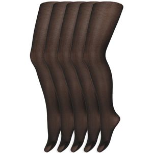 Zijdeglans meisjes panty | 35 Denier | Merk: Yellow Moon | Maat: 116 t/m 176 | Kleur: Zwart | 5 Paar