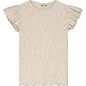 Sweet petit peuter T-shirt - Meisjes - Soft Ecru Melange - Maat 116