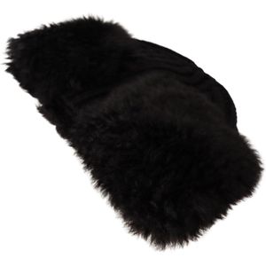 Black Cashmere Fur Women Beanie Women Hat