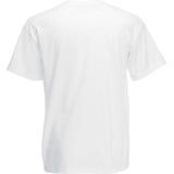 Set van 4x stuks basic witte t-shirt voor heren - voordelige katoenen shirts - Regular fit, maat: L (40/52)