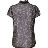 Saint Tropez - Liljasz Drea Ss Shirt - Blouse - Zwart - 100% Polyester