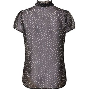 Saint Tropez - Liljasz Drea Ss Shirt - Blouse - Zwart - 100% Polyester