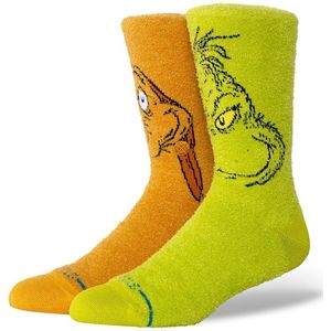 Stance heren casual sokken grinch and max groen & oranje (The Grinch)