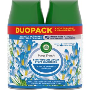 Air Wick Freshmatic Automatische Spray Luchtverfrisser - Pure Fresh - Lentedauw - Navulling Bundel - 2x250 ml