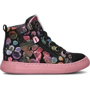 Jochie & Freaks Branca Sneakers - Leren Sneaker - Meisjes - Zwart - Maat 26