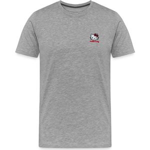 Hello Kitty Geborduurd Portret Premium T Shirt Heren
