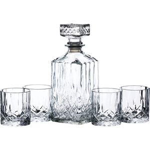 Whiskykaraf en glazen geschenkset, Whiskey decanter and glasses gift set,