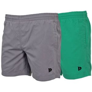 2-Pack Donnay - Sport/Zwemshort (Toon) - Sportbroek - Heren - Steel grey/Grass green (669) - maat M