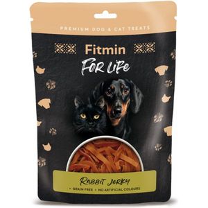 Fitmin For Life Jerky konijnensnack voor honden en katten 6 x 70 g