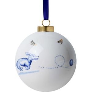 Heinen Delfts Blauw Kerstbal Nhaan