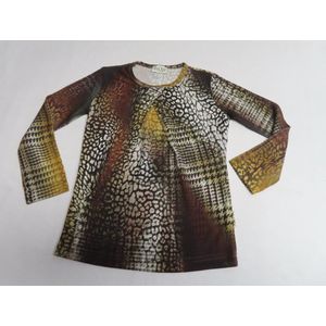 T-shirt met lange mouw - Meisje - Beige tinten all over - 3 jaar 98