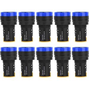 LED Power Indicator Light 10st Berm - Energiebesparende Lamp φ22mm 24V AD16-22D/S(blauw) in -Formaat .