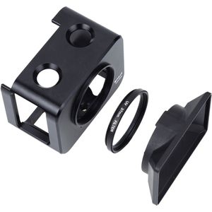 PULUZ aluminium beschermende kooi + 37mm uv filter lens + lens zonnescherm met schroeven en schroevendraaier, geschikt voor de sony RX0 / RX0 II