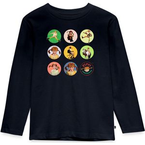 Pippi Langkous Foto's Van Pippi In Cirkels Premium T-Shirt Kinderen Met Lange Mouwen