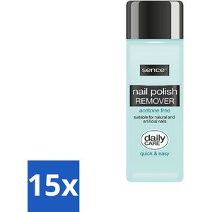 15 x Sence - Acetonvrij - Nagellakremover - Mild - 200 ml - Acetonvrije Nagellakremover - Nagellak Verwijderen - Milde Nagellakremover - Acetonvrije Nagellakremover Voor Natuurlijke Nagels - Acetonvrije Nagellakremover Voor Kunstnagels