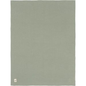 LÄSSIG - Gebreide Deken - Licht Mint - 100% Biologisch Katoen - GOTS Gecertificeerd