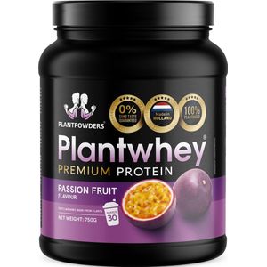 Plantpowders - Plantwhey® - S'Werelds Eerste Plantaardige Eiwitshake Zonder Zandsmaak! - Lactosevrij - Proteïne Poeder - Eiwitpoeder - Vegan Proteïne Shake - Passievrucht - 750 gram (30 shakes)