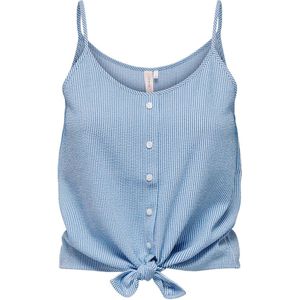 Only Top Onllecey Sl Knot Singlet Noos Wvn 15299191 Cloud Dancer/medium Blue Dames Maat - S