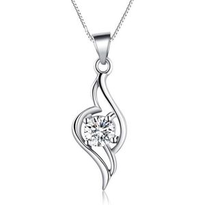 Fate Jewellery ketting FJ471 - Silver Angel - 925 Zilver met Zirkonia kristal - 40cm