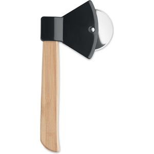 Pizzasnijder - Pizzaroller - Keuken accessoires - Bamboe hout - beige
