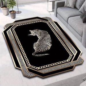 Vloerkleed panter - luipaard - antislip - tapijt - keukenkleed - salontafel kleed - woonkamer - slaapkamer - 120 x 160 cm