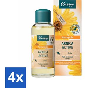 4 x Kneipp - Massageolie - Arnica Active - Voor spieren & gewrichten - 100 ml - Massageolie - Spierpijn - Gewrichtspijn - Arnica - Gember