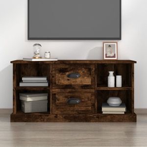 The Living Store TV-meubel - TV-meubel - 99.5 x 35.5 x 48 cm - Gerookt eiken
