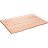 The Living Store Wandplank Rustiek Eikenhout - 80x60x2 cm - Draagvermogen 38.4 kg