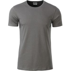 James and Nicholson - Heren Standaard T-Shirt (Midden-Grijs)