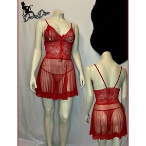 Luxe dames babydoll - Red
