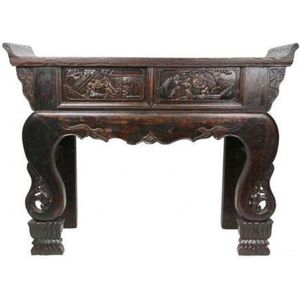 Fine Asianliving Antieke Chinese Sidetable Altaar Tafel Handgesneden Hardhout B139xD38xH102cm Chinese Meubels Oosterse Kast