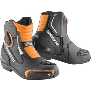 Bogotto - Cartagena - Geperforeerde Motorlaarzen - Zwart Oranje