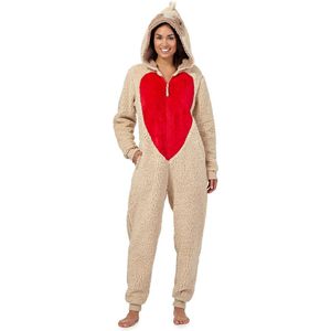 Onesie, Jumpsuit ""Uil"" fluffy hooded super soft maat 42