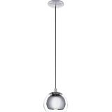 EGLO Rocamar hanglamp - E27 - 1 Lichts - Ø19 cm - glas - Grijs/Zilver