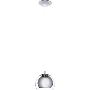 EGLO Rocamar hanglamp - E27 - 1 Lichts - Ø19 cm - glas - Grijs/Zilver