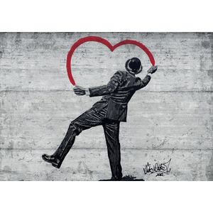 Banksy Graffiti Concrete Wall Photo Wallcovering