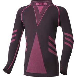 Ladeheid Kinderen Thermoshirt - Thermo ondergoed – Jongen - Meisje - Thermokleding - Longsleeve – Zwart/Roze – 122-128 – LA-LA40-KIDS-Top