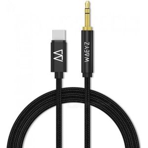 USB C Aux Verguld Audio Kabel - USB C naar Jack 3.5mm Aux Kabel 1 Meter Extra Sterk Nylon Gevlochten Verguld Audio Kabel voor Smartphone en Tablet | Geschikt voor Android Samsung / Xiaomi / Huawei / Oppo / LG / Sony / Motorola