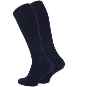 Compressie kniekousen maat 43-46 (L/XL) - Steunkousen - Compressie sokken - Reizen - Sporten - Zwangerschap - Marineblauw