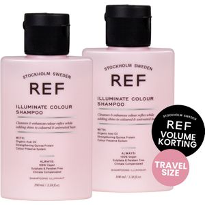 REF - Illuminate Colour - Shampoo - 2x 100ml - Reisformaat - Voorraadvoordeel