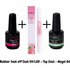 Guardian Beauty Nagel Base en Top Coat - Rubber Base - Soak Off - 15ml - Cuticle Revitilizer Oil - Nagel Gellak