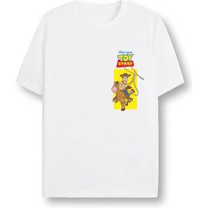 Disney Toy Story - Woody & Bullseye Kinder T-shirt - Kids tm 8 jaar - Wit