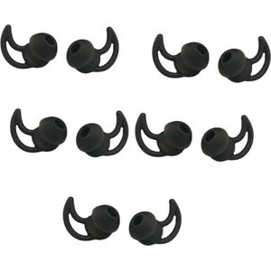 Somstyle Vervangende Oordopjes Geschikt Voor Bose Soundsport / QC20 / QC30 & IE2 - Maat M - Set Van 5 Paar - Zwart
