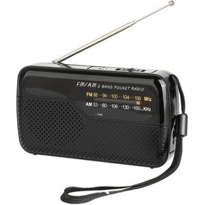Noodradio - Draagbare radio - 12cm/90g - Gemakkelijk mee te nemen - noodpakket must have - radio op batterijen voor rampen