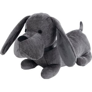 Stoffen Deurstop - Donkergrijs - Teckel - 38 x 15 x 18 cm